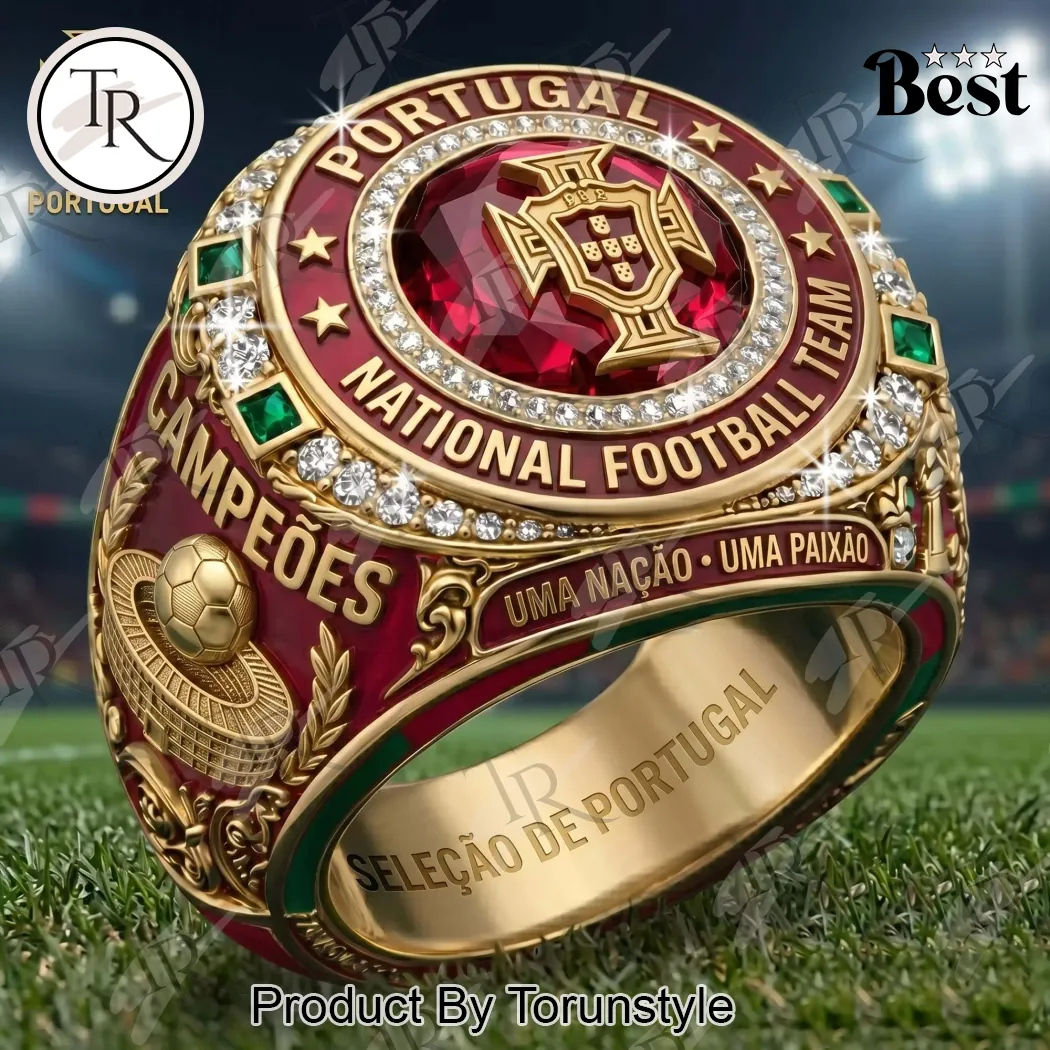 Portugal National Football Team Champions Commemorative Gold Ring Portugal National Football Team Champions Commemorative Gold Ring
