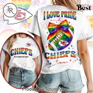 Kansas City Chiefs LGBTQ Pride Month Rainbow Football Women’s Graphic T-Shirt