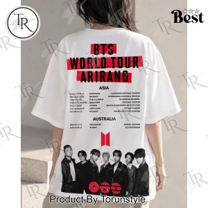 BTS World Tour Arirang 2026 Concert Merch Premium Double-Sided Graphic T-Shirt