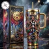 Jimmy Buffett Margaritaville Tropical Beach 3D Embossed Glitter Insulated 40oz Tumbler