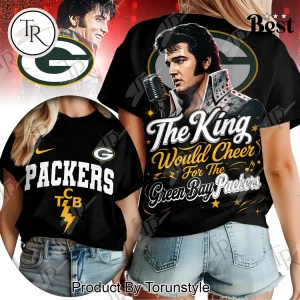 Green Bay Packers NFL Elvis Presley The King Women’s Graphic T-Shirt