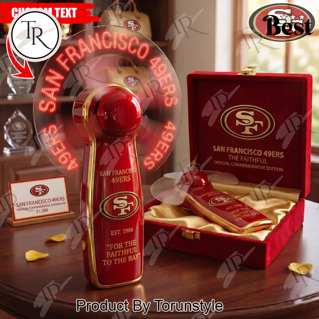 San Francisco 49ers Official Commemorative LED Premium Hand Fan San Francisco 49ers Official Commemorative LED Premium Hand Fan