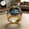 Star Wars 50th Anniversary Millennium Falcon Commemorative Gold Signet Ring