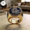 Star Trek 60th Anniversary USS Enterprise Commemorative Gold Signet Ring