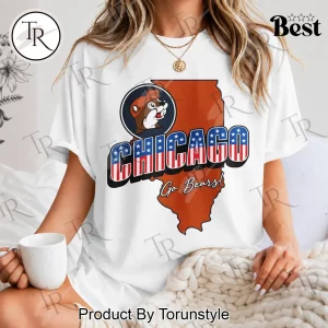 Chicago Bears Buc-ees Patriotic Illinois Map Premium Game Day Unisex T-Shirt Chicago Bears Buc-ees Patriotic Illinois Map Premium Game Day Unisex T-Shirt