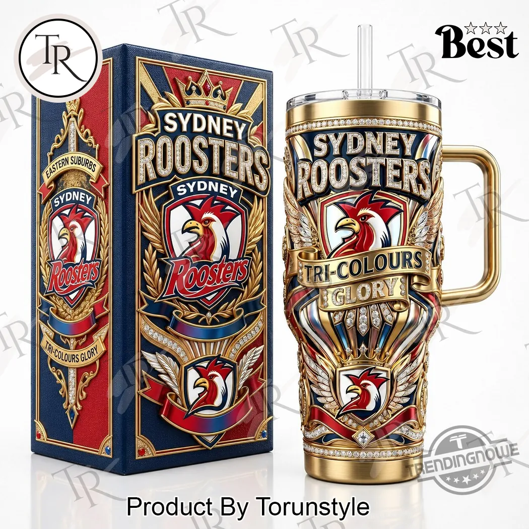 Sydney Roosters Tri-Colours Glory Premium Gold 40oz Tumbler Sydney Roosters Tri-Colours Glory Premium Gold 40oz Tumbler