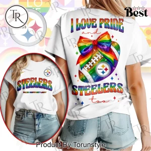 Pittsburgh Steelers NFL Pride Rainbow Football Graphic T-Shirt