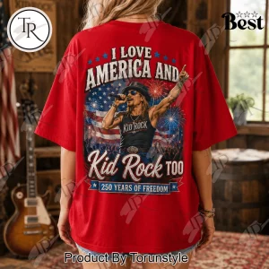 Kid Rock America 250 Years Of Freedom Patriotic Graphic T-Shirt