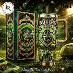 Canberra Raiders Green Machine Premium Ornate 3D Tumbler