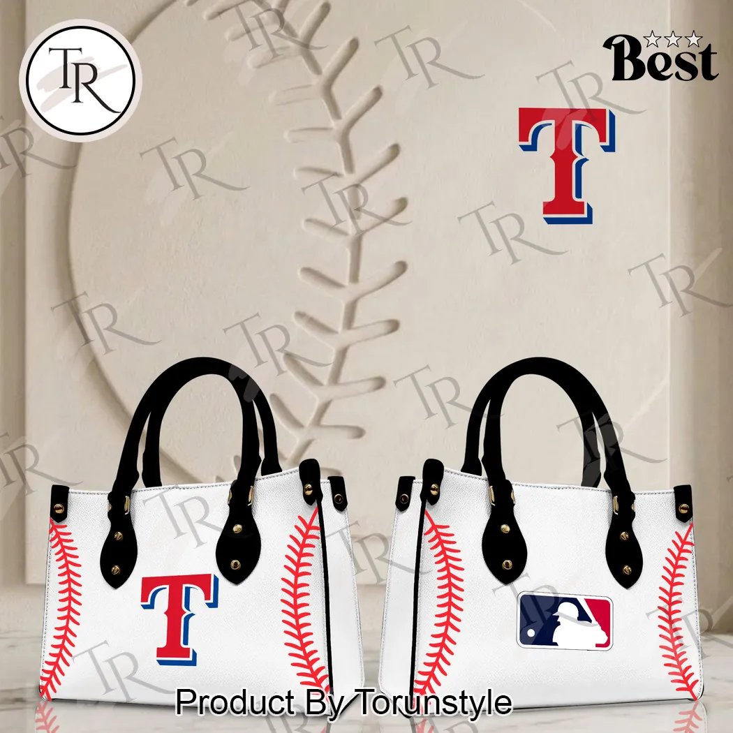 Texas Rangers MLB Baseball Stitch Fan Handbag Texas Rangers MLB Baseball Stitch Fan Handbag