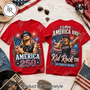 Kid Rock America 250 Years Of Freedom Patriotic Graphic T-Shirt