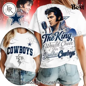 Dallas Cowboys NFL Elvis Presley “The King” Crossover Women’s T-Shirt