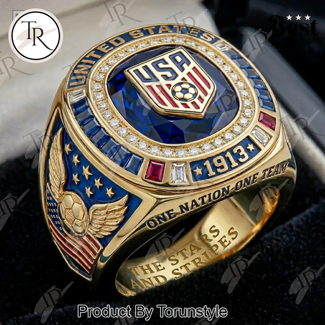 United States Soccer National Team 1913 Commemorative Gold Ring United States Soccer National Team 1913 Commemorative Gold Ring