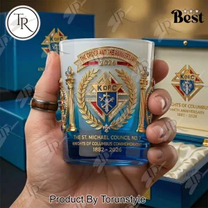 Knights of Columbus 144th Anniversary Commemorative Luxury Whiskey Glass Gift Set