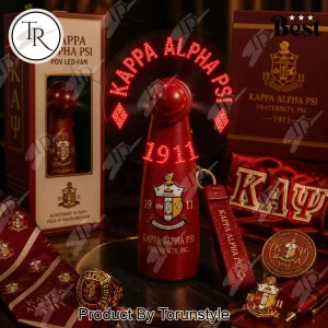 Kappa Alpha Psi 1911 Crimson Premium LED Hand Fan