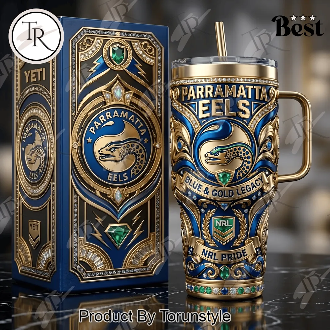 YETI Parramatta Eels NRL Pride Blue & Gold Handled Tumbler