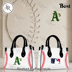 Oakland Athletics A’s MLB Premium Baseball Stitch Handbag