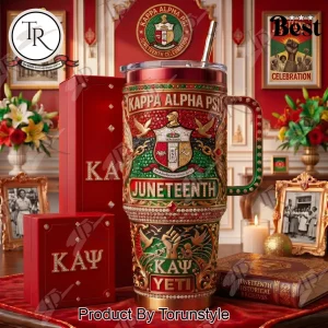 Kappa Alpha Psi Juneteenth Celebration Luxury 3D Printed Stainless Steel 40oz Tumbler