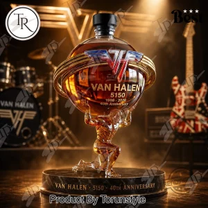 Van Halen 5150 40th Anniversary Luxury Collectors Whiskey Bottle