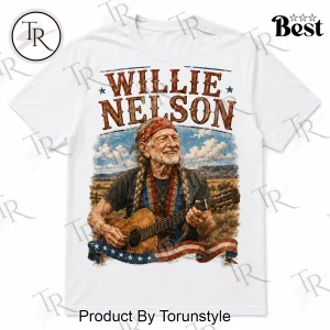Willie Nelson USA 250 Years of Heart Home and Freedom Patriotic Country Music T-Shirt