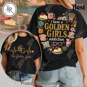 Retro Golden Girls Heartbeat Cheesecake Addiction Graphic T-Shirt