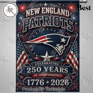 New England Patriots NFL Celebrating 250 Years of Independence Premium Garden Flag