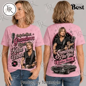 Keith Urban Somebody Like You Guitar Heart Pink Graphic Country Music T-Shirt