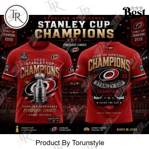 Carolina Hurricanes 2026 Stanley Cup Champions Commemorative Graphic Red Pullover Hoodie