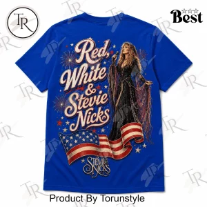Stevie Nicks Red White and Blue Patriotic 4th of July Vintage Graphic T-Shirt