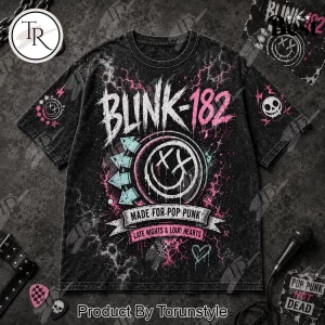 Blink-182 All The Small Things Pop Punk Retro Smiley Face Graphic T-Shirt