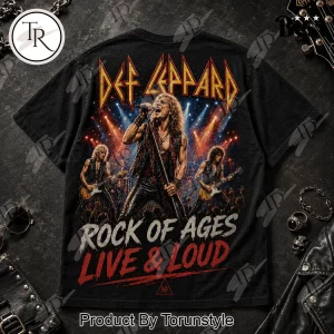 Def Leppard Pour Some Sugar On Me Classic Rock Graphic T-Shirt