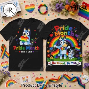 Bluey Pride Month Rainbow Love Is Love T-Shirt