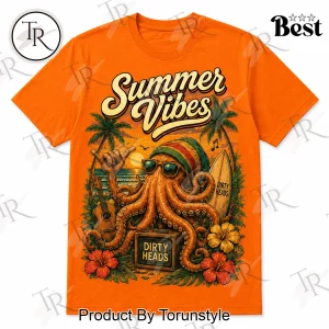 Dirty Heads Summer Vibes Reggae Rock Band Orange Graphic T-Shirt