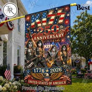 Premium KISS Band USA 250th Anniversary Fan Garden Flag