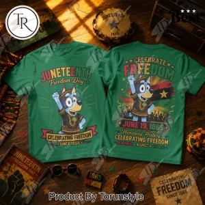 Bluey Juneteenth Freedom Day Commemorative T-Shirt