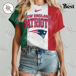 New England Patriots Mexican Flag Heritage Pride Women’s Graphic T-Shirt