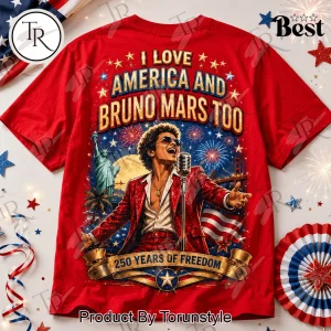 Bruno Mars America 250 Years of Freedom Patriotic Commemorative T-Shirt