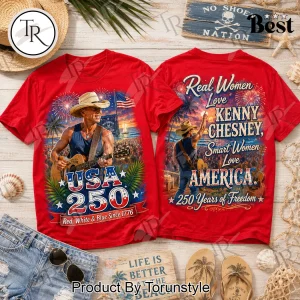 Kenny Chesney USA 250 Years Of Freedom Patriotic Country Music Graphic T-Shirt