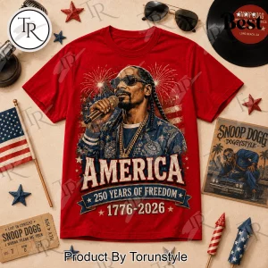Snoop Dogg America 250 Years of Freedom Patriotic 1776-2026 Graphic T-Shirt
