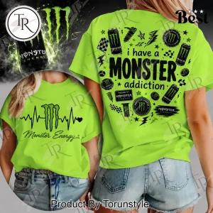Monster Energy Heartbeat EKG Lover Premium Graphic T-Shirt