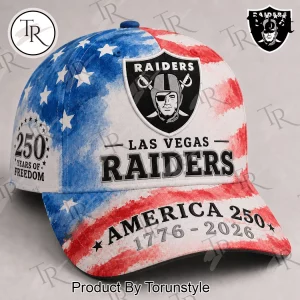 Las Vegas Raiders 250th Anniversary Patriotic American Flag Cap