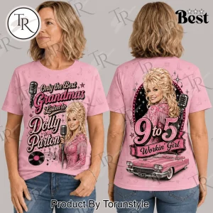 Retro Dolly Parton Country Music Legend Pink Tribute Best Grandma Gift T-Shirt