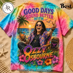 Ozzy Osbourne Good Days Summer Vibes Retro Tie Dye Graphic T-Shirt