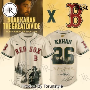 Noah Kahan Great Divide Tour 2026 Boston Red Sox MLB Baseball Jersey