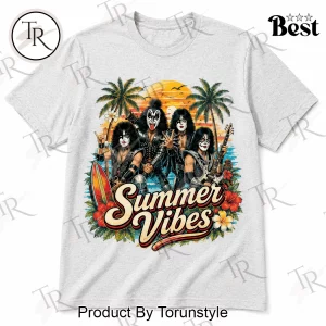 KISS Band Summer Vibes Concert Graphic T-Shirt