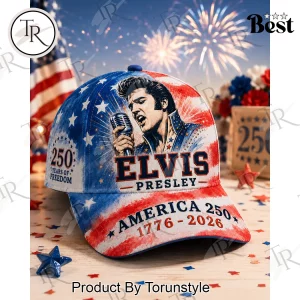 Elvis Presley Patriotic American Flag 1776-2026 Anniversary Classic Cap