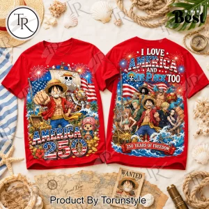 One Piece America 250 Years Of Freedom Patriotic T-Shirt