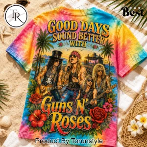 Guns N' Roses GNR Good Days Summer Beach Vintage Graphic T-Shirt