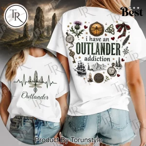 Outlander Addiction Heartbeat Standing Stones Premium Graphic T-Shirt Outlander Addiction Heartbeat Standing Stones Premium Graphic T-Shirt