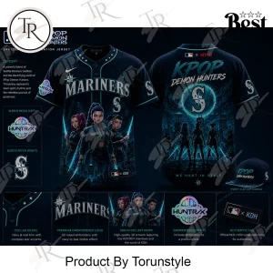 Seattle Mariners KPop Demon Hunters Official Collaboration 2026 Special Edition Baseball Jersey